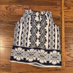 Rose & Olive Navy and White Tank Top